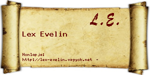 Lex Evelin névjegykártya